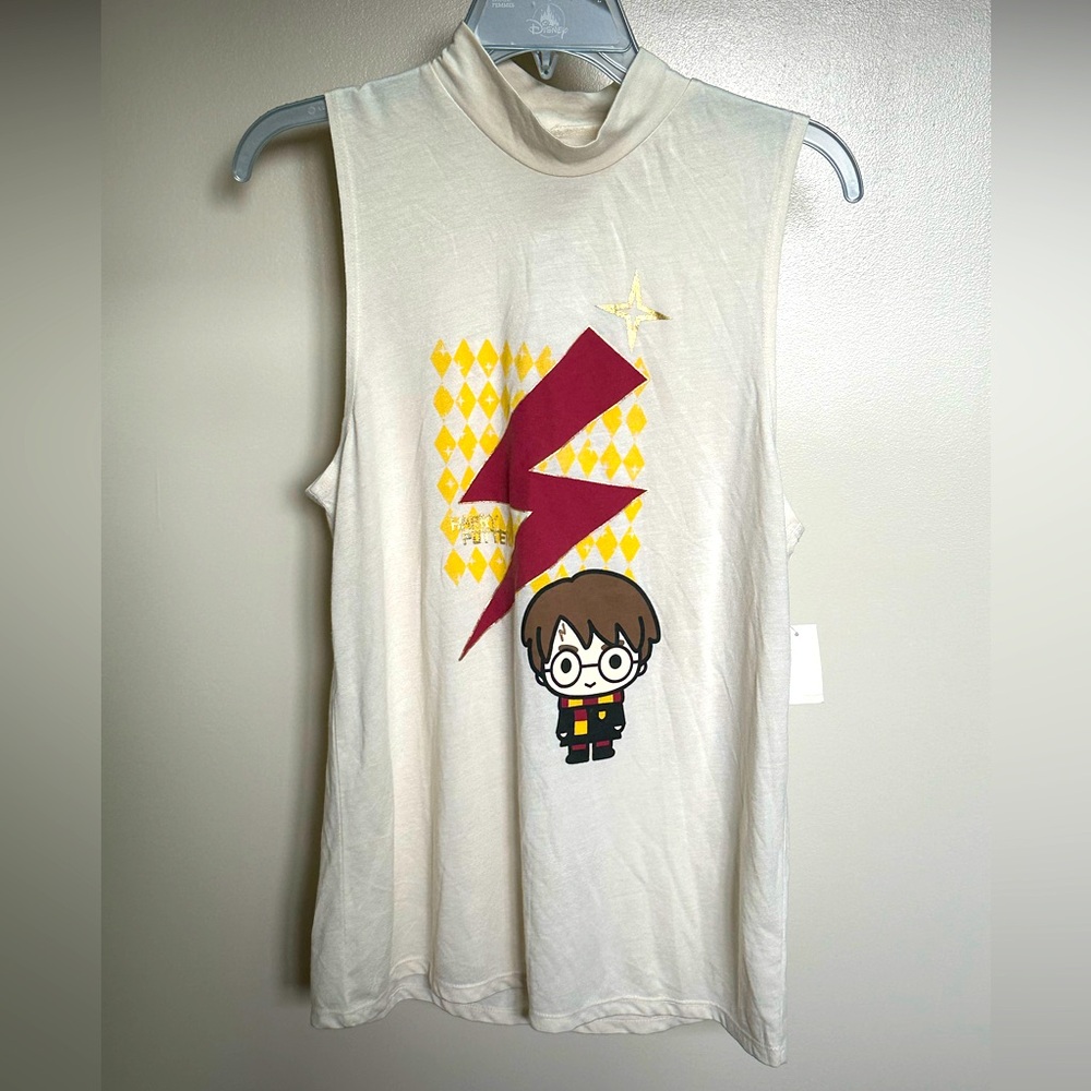 NWT Universal Studios Harry Potter Charm Turtle Neck Sleeveless Top Sz L $35